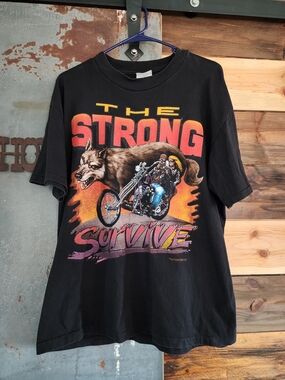 Vintage 1994 EasyRiders 'The Strong Survive' Graphic Tee
